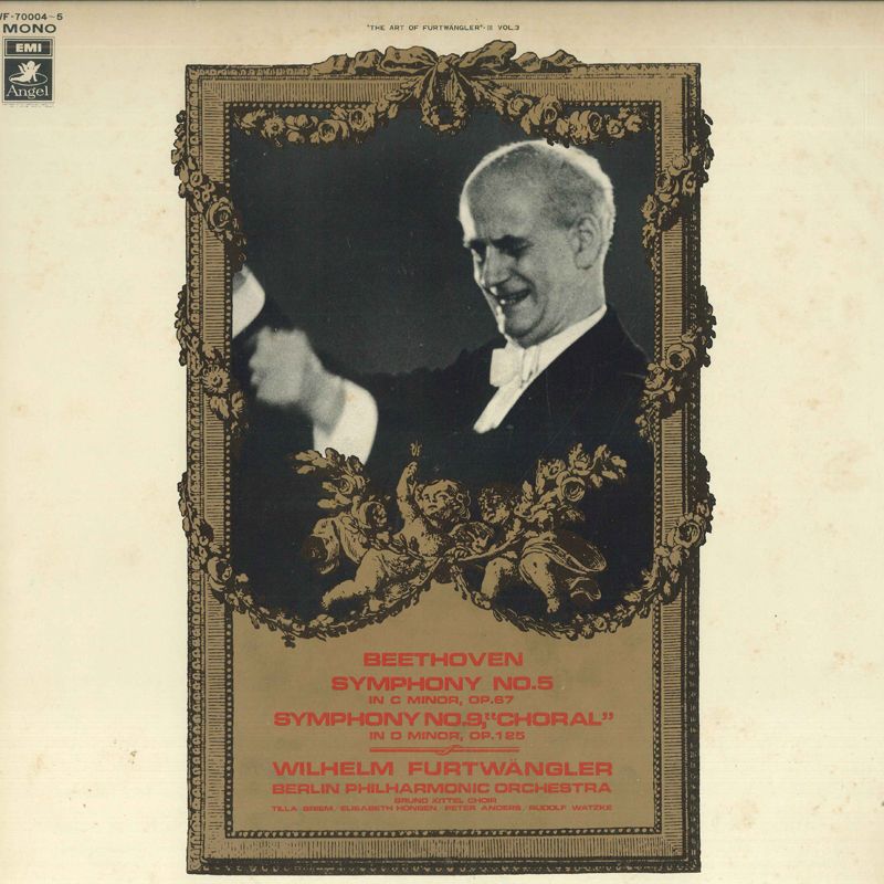 【中古】2LP ウィルヘルム・フルトヴァングラ ベートーヴェン : 運命 交響曲第5番 / 合唱 交響曲第9 WF700045 ANGEL /00660