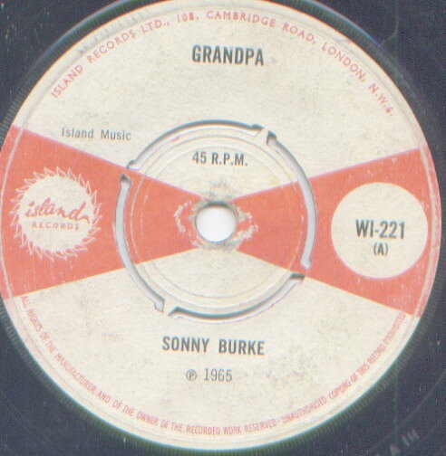 Artist Name: Z - 【中古】英7” Sonny Burke / Keith Patterson Grandpa / Deep In My Heart WI221 Island UK /00080