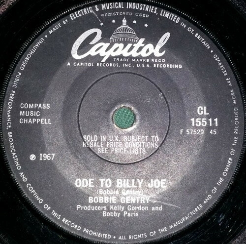 7” Bobbie Gentry Ode To Billy Joe CL15511 Capitol Records /00080
