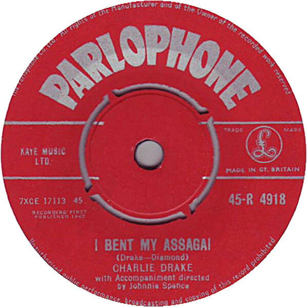 【中古】英7” Charlie Drake I Bent My Assagai / Sweet Freddy Green 45R4918 Parlophone /00080