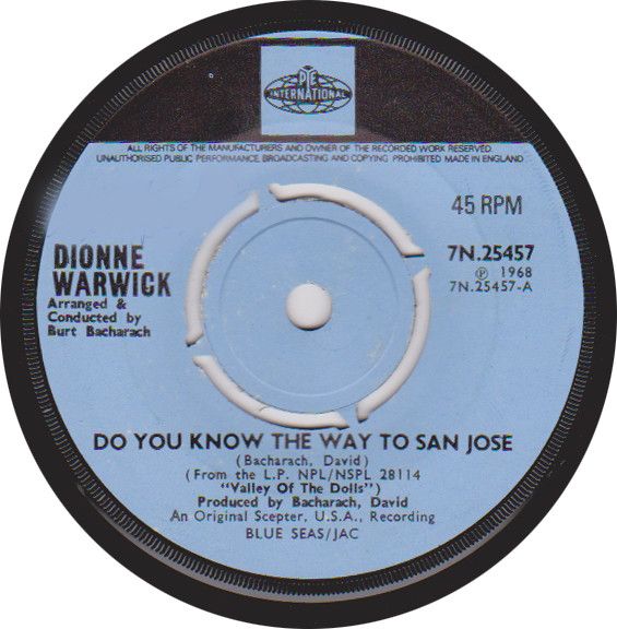 ・アーティスト Dionne Warwick ・タイトル Do You Know The Way To San Jose ・レーベル・型番 Pye International 7N25457 ・フォーマット 7インチレコード ・コンディション(盤) 良い (VG+) ・コンディション(ジャケット) プレインカバー（元ジャケット／カバー無し） ・コンディション(帯) オビなし ・特記事項 【レーベルに染み】【盤に小さいキズ】【NOC】 サンプル画像です。実際の商品の画像ではありません 商品写真はバーコード/カタログ番号に対応したサンプル画像ですので、お送りする商品の画像ではありません。帯やライナーなどの付属品は、特記事項に記載されている場合のみ含まれます。プロモやカラーレコードなどの仕様についても、該当する場合のみ特記事項に記載しています。 【ご購入前に必ずご確認ください】 ・本店サイト(www.recordcity.jp)とは価格、送料が違います ・本店サイト、その他支店のオーダーとは同梱発送できません ・注文確定後に別の注文を頂いた場合、注文同士の同梱は致しかねます。 ・別倉庫から発送しているため、店頭受け渡しは対応しておりません ・一部商品は他の通販サイトでも販売しているため、ご注文のタイミングによっては商品のご用意ができない場合がございます。 ・土日祝日はお休みです 金曜・祝前日9時以降のご連絡またはご入金は、返答または発送が週明け・祝日明けに順次対応となります。 ・ご購入後のキャンセル不可 ご購入後のキャンセルはいかなる理由においてもお受けできません。ご了承の上、ご購入くださいませ。 ・日本郵便(ゆうパック/ゆうメール)によるお届けになります。 ・中古品であることをご理解ください 当ストアでは中古商品を主に販売しております。中古品であることをご理解の上ご購入ください。また、一部商品はRecordCityオンラインストアで試聴可能です。 ・返品について お客様のご都合による返品は一切承っておりません。 表記の内容と実際の商品に相違がある場合、また針飛び等で返品・返金をご希望される場合は、商品の到着後1週間以内にご連絡ください。商品の返送をこちらで確認後、キャンセル・返金を行います。 コンディションVG以下の商品は返品できません。プレイに影響のない表面のこすれ傷、プレス起因のノイズ盤は返品の対象外です。 【コンディション表記】 ・ほぼ新品(M-)(Like New) 完全な新品。未使用。当店ではほぼ使用しません ・非常に良い(EX)(Excellent) 中古盤として美品な状態。わずかな経年を感じるものの傷みを感じさせない、当店基準で最高の状態 ・良い(VG+)(Very Good Plus) 丁寧に扱われた中古品で、軽い使用感がみられる。 ・可(VG)(Acceptable) 使い込まれた中古品で、「良い」よりもさらに使用感がみられる。 ・悪い(VG-)(Bad) 状態が悪いアイテム。使用の保障はなく、再生不可、針飛び、目立つノイズがあるかもしれない。状態によるクレーム不可。返品不可。 ・非常に悪い(G)(Very Bad) 「悪い」よりさらに状態が悪いアイテム。使用の保障はなく、再生不可、針飛び、目立つノイズがあるかもしれない。状態によるクレーム不可。返品不可。 ・ジャンク(Fair)(Junk/Fair) 割れている、反っている、水ダメージがある、カビ、ジャケットが分離している、ひどい書き込み、ひどい擦れなど最低の状態。使用の保障はなく、再生不可、針飛び、目立つノイズがあるかもしれない。状態によるクレーム不可。返品不可。 ・ジャンク(Poor)(Junk/Poor) 割れている、反っている、水ダメージがある、カビ、ジャケットが分離している、ひどい書き込み、ひどい擦れなど最低の状態。使用の保障はなく、再生不可、針飛び、目立つノイズがあるかもしれない。状態によるクレーム不可。返品不可。