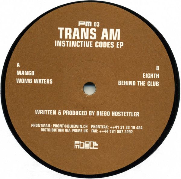 【中古】スイス12” Trans Am Instinctive Codes EP PM03 Phont Music /00250