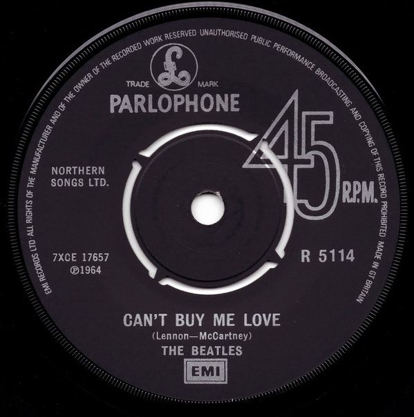 【中古】英7” Beatles Cant Buy Me Love / You Cant Do That R5114 Parlophone, Apple Re /00080