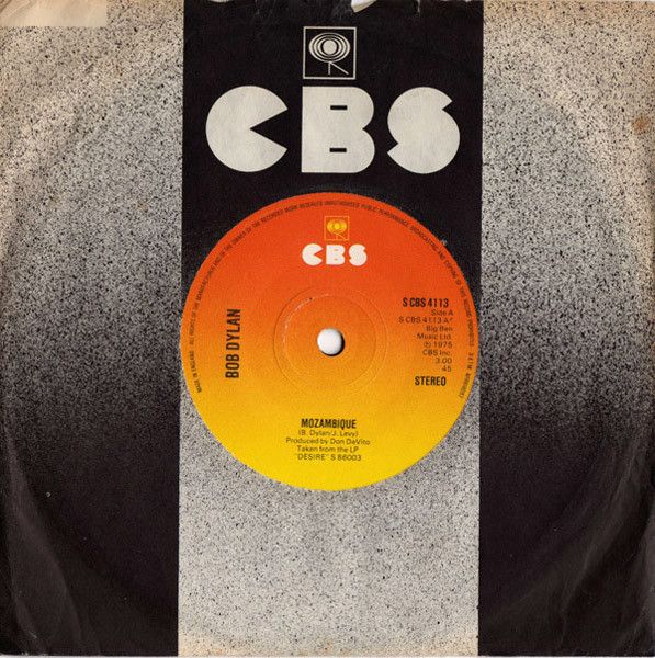 Artist Name: M - 【中古】英7” Bob Dylan Mozambique SCBS4113 CBS /00080