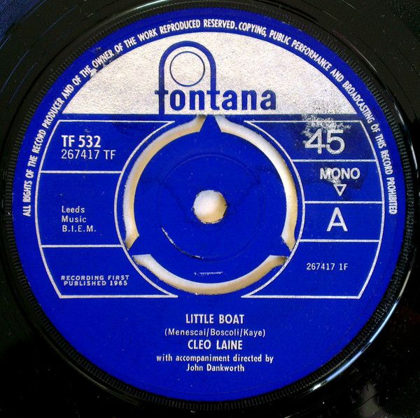 【中古】英7” Cleo Laine Little Boat TF532 Fontana /00080