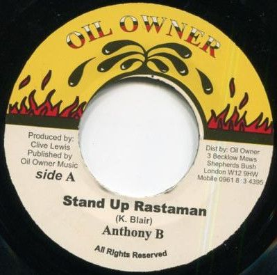 【中古】ジャマイカ7” Anthony B Stand Up Rastaman NONE Oil Owner /00080