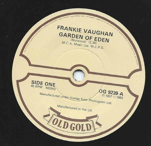 【中古】英7” Frankie Vaughan The Garden Of Eden / Green Door OG9239 Old Gold /00080