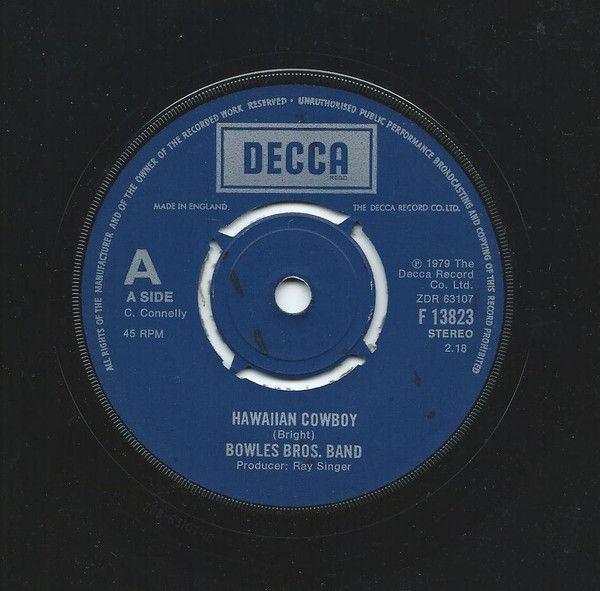【中古】英7” Bowles Bros. Hawaiian Cowboy F13823 Decca /00080