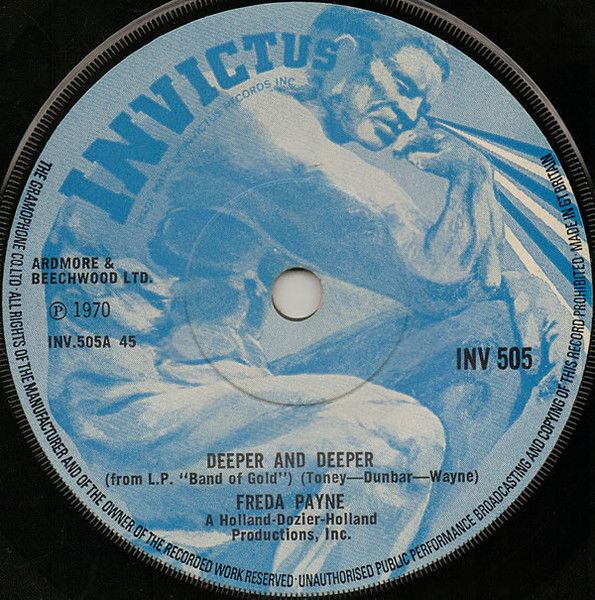 Artist Name: N - 【中古】英7” Freda Payne Deeper And Deeper INV505 Invictus /00080