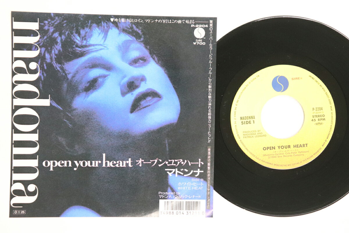 【中古】7” Madonna Open Your Heart / White Heat P2204 SIRE /00080