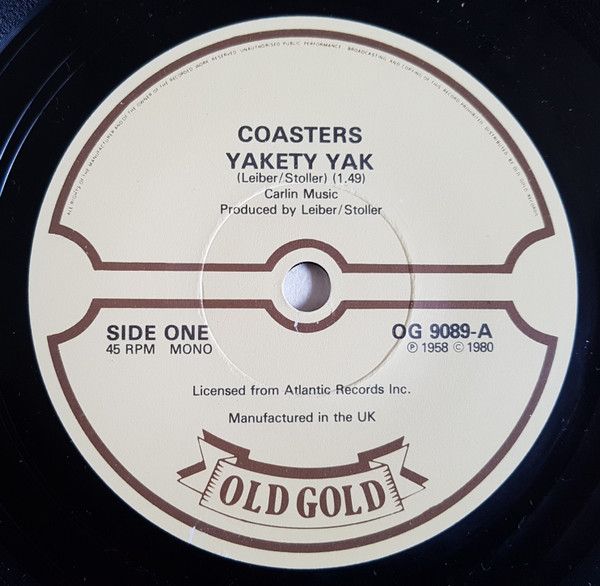 ・アーティスト Coasters ・タイトル Yakety Yak / Along Came Jones ・レーベル・型番 Old Gold (2) OG9089 ・フォーマット 7インチレコード ・コンディション(盤) 良い (VG+) ・コンディション(ジャケット) プレインカバー（元ジャケット／カバー無し） ・コンディション(帯) オビなし ・特記事項 【Company Sleeve】 サンプル画像です。実際の商品の画像ではありません 商品写真はバーコード/カタログ番号に対応したサンプル画像ですので、お送りする商品の画像ではありません。帯やライナーなどの付属品は、特記事項に記載されている場合のみ含まれます。プロモやカラーレコードなどの仕様についても、該当する場合のみ特記事項に記載しています。 【ご購入前に必ずご確認ください】 ・本店サイト(www.recordcity.jp)とは価格、送料が違います ・本店サイト、その他支店のオーダーとは同梱発送できません ・注文確定後に別の注文を頂いた場合、注文同士の同梱は致しかねます。 ・別倉庫から発送しているため、店頭受け渡しは対応しておりません ・一部商品は他の通販サイトでも販売しているため、ご注文のタイミングによっては商品のご用意ができない場合がございます。 ・土日祝日はお休みです 金曜・祝前日9時以降のご連絡またはご入金は、返答または発送が週明け・祝日明けに順次対応となります。 ・ご購入後のキャンセル不可 ご購入後のキャンセルはいかなる理由においてもお受けできません。ご了承の上、ご購入くださいませ。 ・日本郵便(ゆうパック/ゆうメール)によるお届けになります。 ・中古品であることをご理解ください 当ストアでは中古商品を主に販売しております。中古品であることをご理解の上ご購入ください。また、一部商品はRecordCityオンラインストアで試聴可能です。 ・返品について お客様のご都合による返品は一切承っておりません。 表記の内容と実際の商品に相違がある場合、また針飛び等で返品・返金をご希望される場合は、商品の到着後1週間以内にご連絡ください。商品の返送をこちらで確認後、キャンセル・返金を行います。 コンディションVG以下の商品は返品できません。プレイに影響のない表面のこすれ傷、プレス起因のノイズ盤は返品の対象外です。 【コンディション表記】 ・ほぼ新品(M-)(Like New) 完全な新品。未使用。当店ではほぼ使用しません ・非常に良い(EX)(Excellent) 中古盤として美品な状態。わずかな経年を感じるものの傷みを感じさせない、当店基準で最高の状態 ・良い(VG+)(Very Good Plus) 丁寧に扱われた中古品で、軽い使用感がみられる。 ・可(VG)(Acceptable) 使い込まれた中古品で、「良い」よりもさらに使用感がみられる。 ・悪い(VG-)(Bad) 状態が悪いアイテム。使用の保障はなく、再生不可、針飛び、目立つノイズがあるかもしれない。状態によるクレーム不可。返品不可。 ・非常に悪い(G)(Very Bad) 「悪い」よりさらに状態が悪いアイテム。使用の保障はなく、再生不可、針飛び、目立つノイズがあるかもしれない。状態によるクレーム不可。返品不可。 ・ジャンク(Fair)(Junk/Fair) 割れている、反っている、水ダメージがある、カビ、ジャケットが分離している、ひどい書き込み、ひどい擦れなど最低の状態。使用の保障はなく、再生不可、針飛び、目立つノイズがあるかもしれない。状態によるクレーム不可。返品不可。 ・ジャンク(Poor)(Junk/Poor) 割れている、反っている、水ダメージがある、カビ、ジャケットが分離している、ひどい書き込み、ひどい擦れなど最低の状態。使用の保障はなく、再生不可、針飛び、目立つノイズがあるかもしれない。状態によるクレーム不可。返品不可。