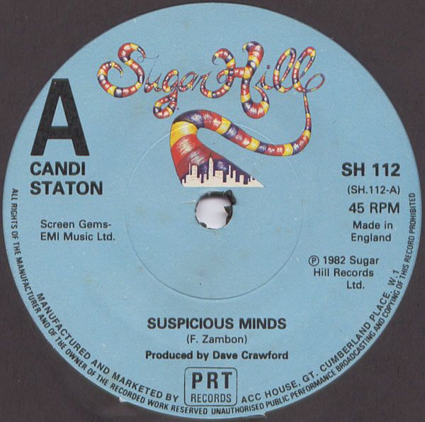 【中古】英7” Candi Staton Suspicious Minds SH112 Sugar Hill Records /00080