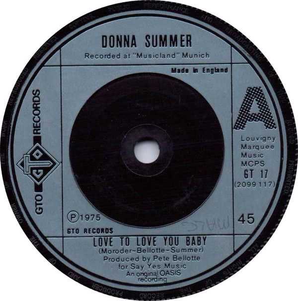 【中古】英7” Donna Summer Love To Love You Baby GT17 GTO /00080