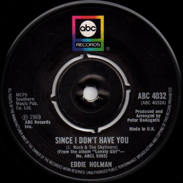 【中古】英7” Eddie Holman Since I Dont Have You ABC4032 ABC Records /00080