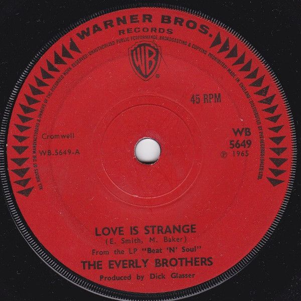 【中古】英7” Everly Brothers Love Is Strange WB5649 Warner Bros. Records /00080