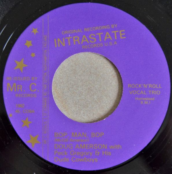 【中古】英7” Doug Amerson, Peck Gregory & H Bop, Man, Bop 45CO9 Mr. C. Records /00080