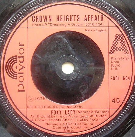 【中古】英7” Crown Heights Affair Foxy Lady 2001664 Polydor /00080 【中古】英7” Crown Heights Affair Foxy Lady 2001664 Polydor /00080