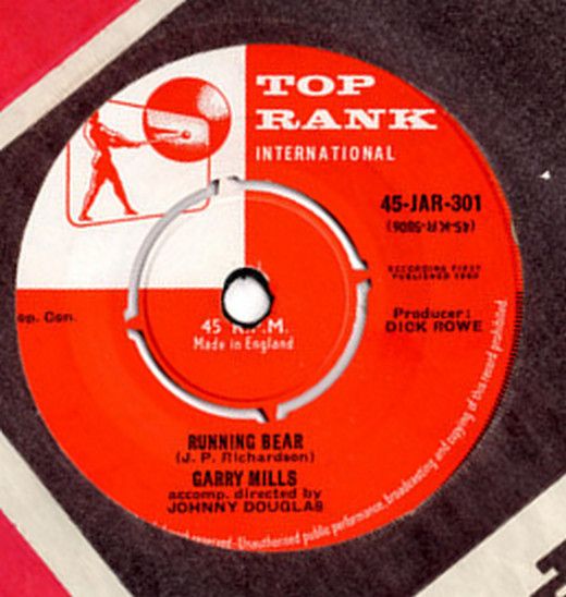 【中古】英7” Garry Mills Running Bear / Teen Angel 45JAR301 Top Rank Internation /00080