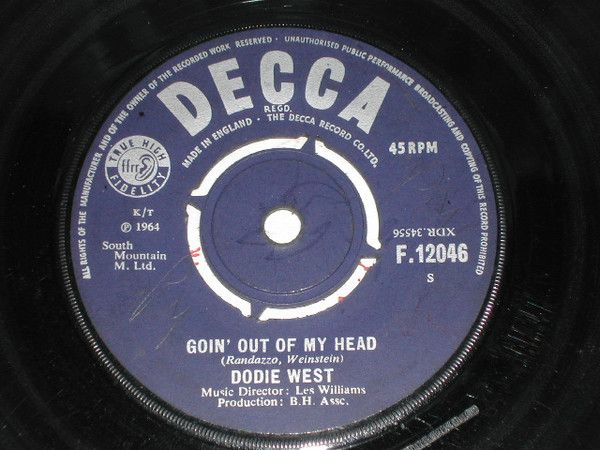 【中古】英7” Dodie West Goin Out Of My Head F12046 Decca /00080