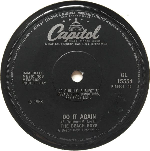 【中古】英7” Beach Boys Do It Again CL15554 Capitol Records /00080