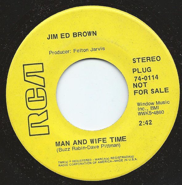 【中古】米7” Jim Ed Brown Man And Wife Time 740114 RCA /00080