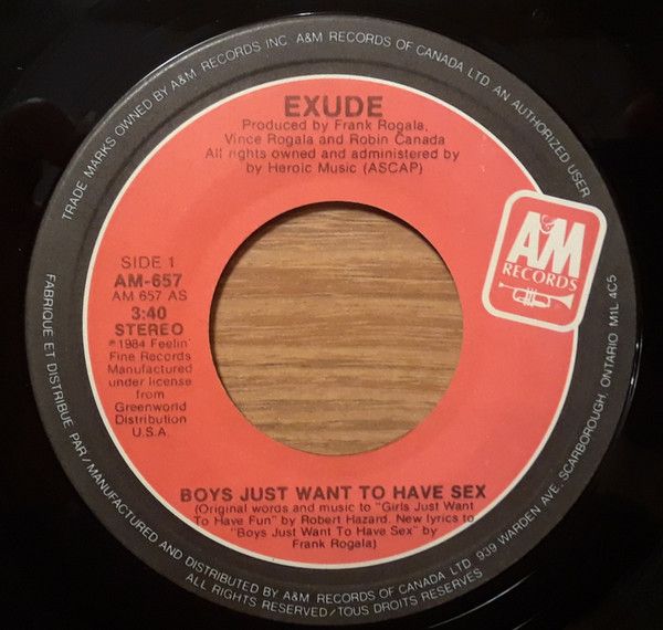 【中古】加7” Exude Boys Just Want To Have Sex AM657 A&M Records /00080