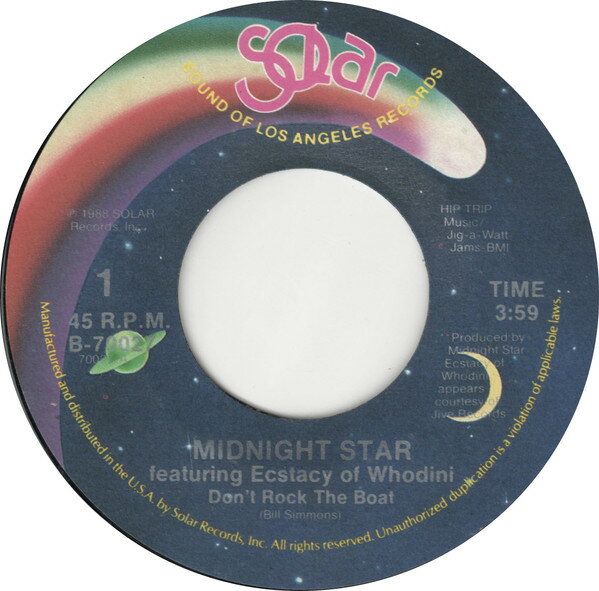 ・アーティスト Midnight Star Featuring Ecstacy Of Whodini ・タイトル Don't Rock The Boat ・レーベル・型番 Solar B70027 ・フォーマット 7インチレコード ・コンディション(盤) 良い (VG+) ・コンディション(ジャケット) プレインカバー（元ジャケット／カバー無し） ・コンディション(帯) オビなし ・特記事項 サンプル画像です。実際の商品の画像ではありません 商品写真はバーコード/カタログ番号に対応したサンプル画像ですので、お送りする商品の画像ではありません。帯やライナーなどの付属品は、特記事項に記載されている場合のみ含まれます。プロモやカラーレコードなどの仕様についても、該当する場合のみ特記事項に記載しています。 【ご購入前に必ずご確認ください】 ・本店サイト(www.recordcity.jp)とは価格、送料が違います ・本店サイト、その他支店のオーダーとは同梱発送できません ・注文確定後に別の注文を頂いた場合、注文同士の同梱は致しかねます。 ・別倉庫から発送しているため、店頭受け渡しは対応しておりません ・一部商品は他の通販サイトでも販売しているため、ご注文のタイミングによっては商品のご用意ができない場合がございます。 ・土日祝日はお休みです 金曜・祝前日9時以降のご連絡またはご入金は、返答または発送が週明け・祝日明けに順次対応となります。 ・ご購入後のキャンセル不可 ご購入後のキャンセルはいかなる理由においてもお受けできません。ご了承の上、ご購入くださいませ。 ・日本郵便(ゆうパック/ゆうメール)によるお届けになります。 ・中古品であることをご理解ください 当ストアでは中古商品を主に販売しております。中古品であることをご理解の上ご購入ください。また、一部商品はRecordCityオンラインストアで試聴可能です。 ・返品について お客様のご都合による返品は一切承っておりません。 表記の内容と実際の商品に相違がある場合、また針飛び等で返品・返金をご希望される場合は、商品の到着後1週間以内にご連絡ください。商品の返送をこちらで確認後、キャンセル・返金を行います。 コンディションVG以下の商品は返品できません。プレイに影響のない表面のこすれ傷、プレス起因のノイズ盤は返品の対象外です。 【コンディション表記】 ・ほぼ新品(M-)(Like New) 完全な新品。未使用。当店ではほぼ使用しません ・非常に良い(EX)(Excellent) 中古盤として美品な状態。わずかな経年を感じるものの傷みを感じさせない、当店基準で最高の状態 ・良い(VG+)(Very Good Plus) 丁寧に扱われた中古品で、軽い使用感がみられる。 ・可(VG)(Acceptable) 使い込まれた中古品で、「良い」よりもさらに使用感がみられる。 ・悪い(VG-)(Bad) 状態が悪いアイテム。使用の保障はなく、再生不可、針飛び、目立つノイズがあるかもしれない。状態によるクレーム不可。返品不可。 ・非常に悪い(G)(Very Bad) 「悪い」よりさらに状態が悪いアイテム。使用の保障はなく、再生不可、針飛び、目立つノイズがあるかもしれない。状態によるクレーム不可。返品不可。 ・ジャンク(Fair)(Junk/Fair) 割れている、反っている、水ダメージがある、カビ、ジャケットが分離している、ひどい書き込み、ひどい擦れなど最低の状態。使用の保障はなく、再生不可、針飛び、目立つノイズがあるかもしれない。状態によるクレーム不可。返品不可。 ・ジャンク(Poor)(Junk/Poor) 割れている、反っている、水ダメージがある、カビ、ジャケットが分離している、ひどい書き込み、ひどい擦れなど最低の状態。使用の保障はなく、再生不可、針飛び、目立つノイズがあるかもしれない。状態によるクレーム不可。返品不可。