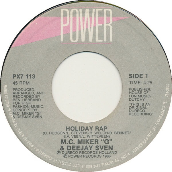 ・アーティスト MC Miker G. & DJ Sven ・タイトル Holiday Rap ・レーベル・型番 Power Records PX7113 ・フォーマット 7インチレコード ・コンディション(盤) 良い (VG+) ・コンディション(ジャケット) ・コンディション(帯) オビなし ・特記事項 サンプル画像です。実際の商品の画像ではありません 商品写真はバーコード/カタログ番号に対応したサンプル画像ですので、お送りする商品の画像ではありません。帯やライナーなどの付属品は、特記事項に記載されている場合のみ含まれます。プロモやカラーレコードなどの仕様についても、該当する場合のみ特記事項に記載しています。 【ご購入前に必ずご確認ください】 ・本店サイト(www.recordcity.jp)とは価格、送料が違います ・本店サイト、その他支店のオーダーとは同梱発送できません ・注文確定後に別の注文を頂いた場合、注文同士の同梱は致しかねます。 ・別倉庫から発送しているため、店頭受け渡しは対応しておりません ・一部商品は他の通販サイトでも販売しているため、ご注文のタイミングによっては商品のご用意ができない場合がございます。 ・土日祝日はお休みです 金曜・祝前日9時以降のご連絡またはご入金は、返答または発送が週明け・祝日明けに順次対応となります。 ・ご購入後のキャンセル不可 ご購入後のキャンセルはいかなる理由においてもお受けできません。ご了承の上、ご購入くださいませ。 ・日本郵便(ゆうパック/ゆうメール)によるお届けになります。 ・中古品であることをご理解ください 当ストアでは中古商品を主に販売しております。中古品であることをご理解の上ご購入ください。また、一部商品はRecordCityオンラインストアで試聴可能です。 ・返品について お客様のご都合による返品は一切承っておりません。 表記の内容と実際の商品に相違がある場合、また針飛び等で返品・返金をご希望される場合は、商品の到着後1週間以内にご連絡ください。商品の返送をこちらで確認後、キャンセル・返金を行います。 コンディションVG以下の商品は返品できません。プレイに影響のない表面のこすれ傷、プレス起因のノイズ盤は返品の対象外です。 【コンディション表記】 ・ほぼ新品(M-)(Like New) 完全な新品。未使用。当店ではほぼ使用しません ・非常に良い(EX)(Excellent) 中古盤として美品な状態。わずかな経年を感じるものの傷みを感じさせない、当店基準で最高の状態 ・良い(VG+)(Very Good Plus) 丁寧に扱われた中古品で、軽い使用感がみられる。 ・可(VG)(Acceptable) 使い込まれた中古品で、「良い」よりもさらに使用感がみられる。 ・悪い(VG-)(Bad) 状態が悪いアイテム。使用の保障はなく、再生不可、針飛び、目立つノイズがあるかもしれない。状態によるクレーム不可。返品不可。 ・非常に悪い(G)(Very Bad) 「悪い」よりさらに状態が悪いアイテム。使用の保障はなく、再生不可、針飛び、目立つノイズがあるかもしれない。状態によるクレーム不可。返品不可。 ・ジャンク(Fair)(Junk/Fair) 割れている、反っている、水ダメージがある、カビ、ジャケットが分離している、ひどい書き込み、ひどい擦れなど最低の状態。使用の保障はなく、再生不可、針飛び、目立つノイズがあるかもしれない。状態によるクレーム不可。返品不可。 ・ジャンク(Poor)(Junk/Poor) 割れている、反っている、水ダメージがある、カビ、ジャケットが分離している、ひどい書き込み、ひどい擦れなど最低の状態。使用の保障はなく、再生不可、針飛び、目立つノイズがあるかもしれない。状態によるクレーム不可。返品不可。