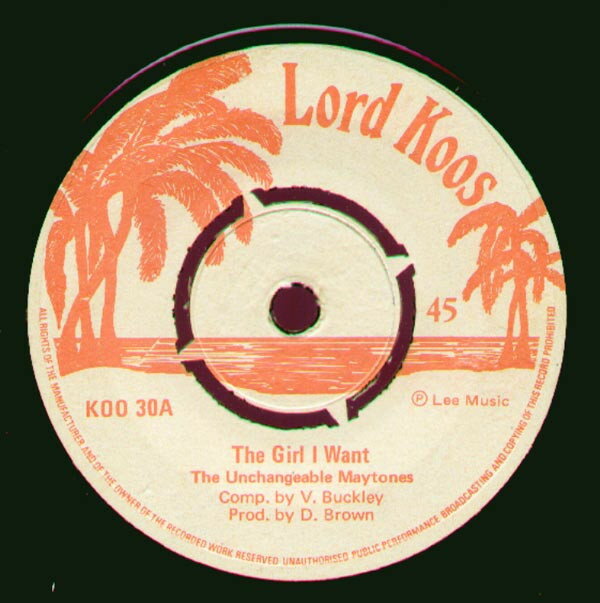 【中古】英7” Maytones The Girl I Want KOO30 Lord Koos /00080