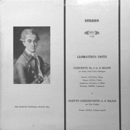 【中古】米LP Giovanni Battista Viotti , Orc Concerto No. 3 in A Major; Duetto Concertante in D M..