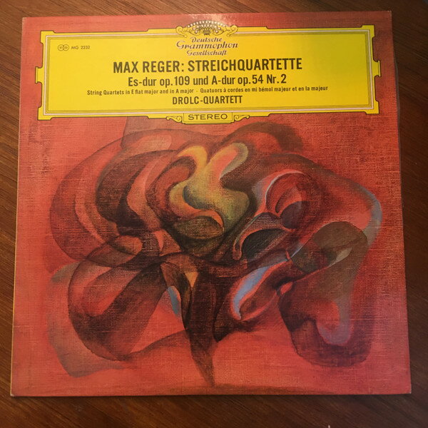LP Max Reger Streichquartette Es-Dur Op. 109 Und A-Dur Op. 54 Nr MG2232 DEUTSCHE GRAMMOPHON /00260