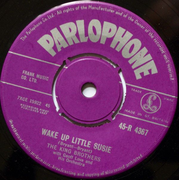 【中古】英7” King Brothers Wake Up Little Susie / Winter Wonderland 45R4367 Parlophone /00080