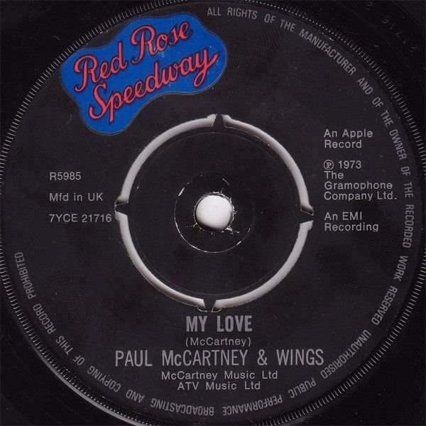 【中古】英7” Wings My Love R5985 Apple Records /00080