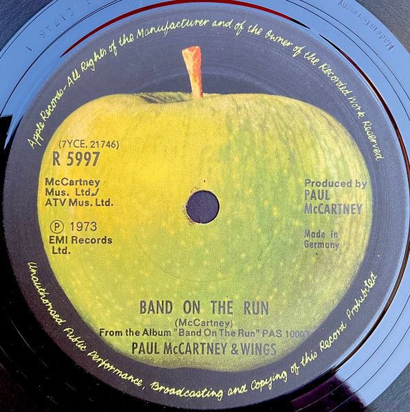 【中古】英7” Wings Band On The Run R5997 Apple Records /00080