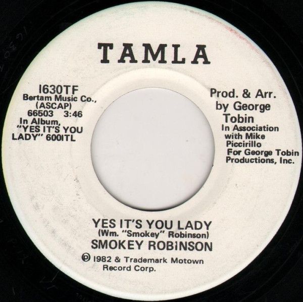 【中古】英7” Smokey Robinson Yes Its You Lady 1630TFPROMO Tamla /00080