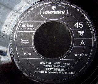 Other - 【中古】英7” Jerry Butler Are You Happy MF1078,127416MC Mercury /00080