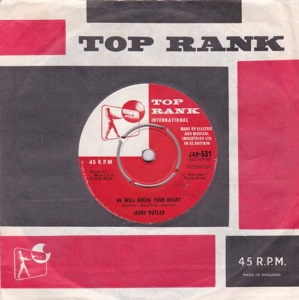 【中古】英7” Jerry Butler He Will Break Your Heart / Thanks To You JAR531 Top Rank Internation /00080