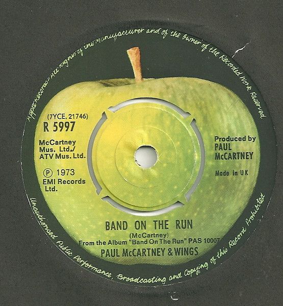 Other - 【中古】英7” Wings Band On The Run R5997 Apple Records /00080
