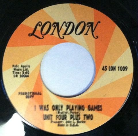 【中古】英7” Unit Four Plus Two I Was Only Playing Games 45LON1009 London Records /00080 【中古】英7” Unit Four Plus Two I Was Only Playing Games 45LON1009 London Records /00080