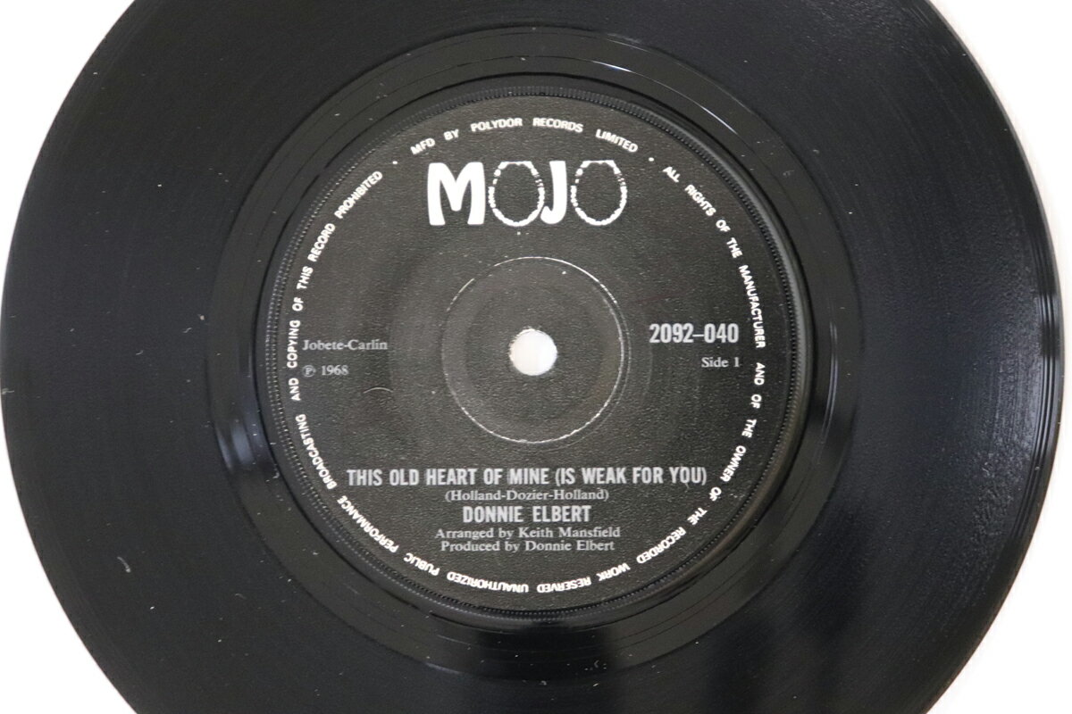 ・アーティスト Donnie Elbert ・タイトル This Old Heart Of Mine (Is Weak For You) / Good To Me ・レーベル・型番 Mojo 2092040 ・フォーマット 7インチレコード ・コンディション(盤) 良い (VG+) ・コンディション(ジャケット) ・コンディション(帯) オビなし ・特記事項 【レーベルに書き込み】【盤にヘアライン】 実際に発送される商品の画像です 【ご購入前に必ずご確認ください】 ・本店サイト(www.recordcity.jp)とは価格、送料が違います ・本店サイト、その他支店のオーダーとは同梱発送できません ・注文確定後に別の注文を頂いた場合、注文同士の同梱は致しかねます。 ・別倉庫から発送しているため、店頭受け渡しは対応しておりません ・一部商品は他の通販サイトでも販売しているため、ご注文のタイミングによっては商品のご用意ができない場合がございます。 ・土日祝日はお休みです 金曜・祝前日9時以降のご連絡またはご入金は、返答または発送が週明け・祝日明けに順次対応となります。 ・ご購入後のキャンセル不可 ご購入後のキャンセルはいかなる理由においてもお受けできません。ご了承の上、ご購入くださいませ。 ・日本郵便(ゆうパック/ゆうメール)によるお届けになります。 ・中古品であることをご理解ください 当ストアでは中古商品を主に販売しております。中古品であることをご理解の上ご購入ください。また、一部商品はRecordCityオンラインストアで試聴可能です。 ・返品について お客様のご都合による返品は一切承っておりません。 表記の内容と実際の商品に相違がある場合、また針飛び等で返品・返金をご希望される場合は、商品の到着後1週間以内にご連絡ください。商品の返送をこちらで確認後、キャンセル・返金を行います。 コンディションVG以下の商品は返品できません。プレイに影響のない表面のこすれ傷、プレス起因のノイズ盤は返品の対象外です。 【コンディション表記】 ・ほぼ新品(M-)(Like New) 完全な新品。未使用。当店ではほぼ使用しません ・非常に良い(EX)(Excellent) 中古盤として美品な状態。わずかな経年を感じるものの傷みを感じさせない、当店基準で最高の状態 ・良い(VG+)(Very Good Plus) 丁寧に扱われた中古品で、軽い使用感がみられる。 ・可(VG)(Acceptable) 使い込まれた中古品で、「良い」よりもさらに使用感がみられる。 ・悪い(VG-)(Bad) 状態が悪いアイテム。使用の保障はなく、再生不可、針飛び、目立つノイズがあるかもしれない。状態によるクレーム不可。返品不可。 ・非常に悪い(G)(Very Bad) 「悪い」よりさらに状態が悪いアイテム。使用の保障はなく、再生不可、針飛び、目立つノイズがあるかもしれない。状態によるクレーム不可。返品不可。 ・ジャンク(Fair)(Junk/Fair) 割れている、反っている、水ダメージがある、カビ、ジャケットが分離している、ひどい書き込み、ひどい擦れなど最低の状態。使用の保障はなく、再生不可、針飛び、目立つノイズがあるかもしれない。状態によるクレーム不可。返品不可。 ・ジャンク(Poor)(Junk/Poor) 割れている、反っている、水ダメージがある、カビ、ジャケットが分離している、ひどい書き込み、ひどい擦れなど最低の状態。使用の保障はなく、再生不可、針飛び、目立つノイズがあるかもしれない。状態によるクレーム不可。返品不可。