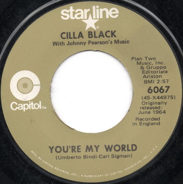 ����š���7�� Cilla Black Youre My World / Youve Lost That Lovin Feelin 6067 Capitol R...