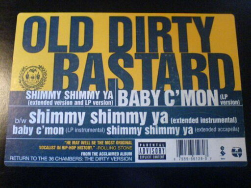 【中古】米12” Ol Dirty Bastard Shimmy Shimmy Ya 066128 Elektra /00250 【中古】米12” Ol Dirty Bastard Shimmy Shimmy Ya 066128 Elektra /00250