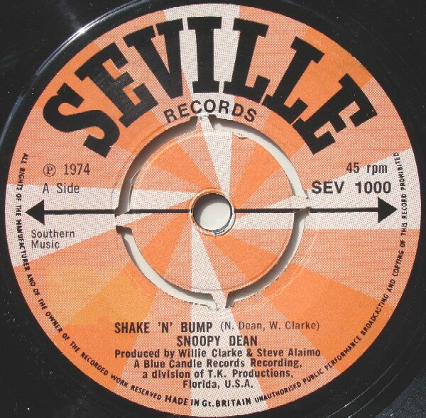 【中古】英7” Snoopy Dean Shake N Bump SEV1000 Seville Records /00080