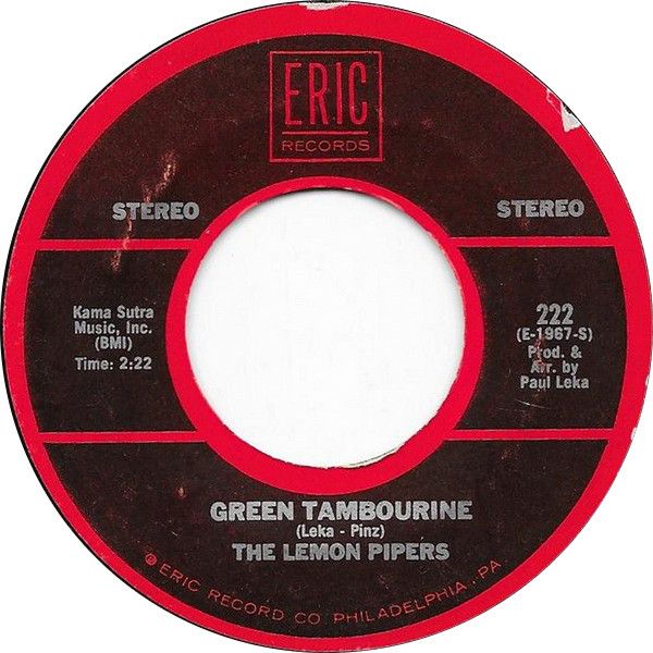 【中古】米7” Lemon Pipers / Ohio Express Green Tambourine / Yummy, Yummy, Yummy 222 Eric Records /00080