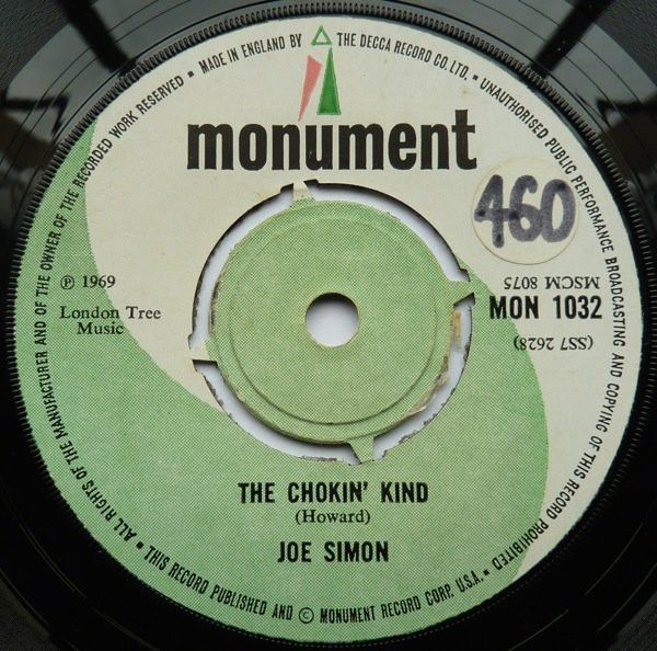 【中古】英7” Joe Simon The Chokin Kind / Come On And Get It MON1032 Monument /00080