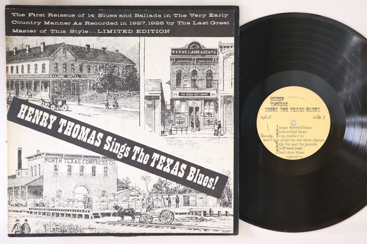 【中古】米LP Henry Thomas Sings The Texas Blues 1927-28 OJL3 ORIGIN JAZZ LIBR...