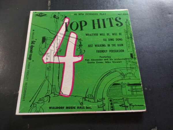 ・アーティスト Various ・タイトル 4 Top Hits ・レーベル・型番 Waldorf Music Hall MH4562 ・フォーマット 7インチレコード ・コンディション(盤) 良い (VG+) ・コンディション(ジャケット) 良い (VG+) ・コンディション(帯) オビなし ・特記事項 サンプル画像です。実際の商品の画像ではありません 商品写真はバーコード/カタログ番号に対応したサンプル画像ですので、お送りする商品の画像ではありません。帯やライナーなどの付属品は、特記事項に記載されている場合のみ含まれます。プロモやカラーレコードなどの仕様についても、該当する場合のみ特記事項に記載しています。 【ご購入前に必ずご確認ください】 ・本店サイト(www.recordcity.jp)とは価格、送料が違います ・本店サイト、その他支店のオーダーとは同梱発送できません ・注文確定後に別の注文を頂いた場合、注文同士の同梱は致しかねます。 ・別倉庫から発送しているため、店頭受け渡しは対応しておりません ・一部商品は他の通販サイトでも販売しているため、ご注文のタイミングによっては商品のご用意ができない場合がございます。 ・土日祝日はお休みです 金曜・祝前日9時以降のご連絡またはご入金は、返答または発送が週明け・祝日明けに順次対応となります。 ・ご購入後のキャンセル不可 ご購入後のキャンセルはいかなる理由においてもお受けできません。ご了承の上、ご購入くださいませ。 ・日本郵便(ゆうパック/ゆうメール)によるお届けになります。 ・中古品であることをご理解ください 当ストアでは中古商品を主に販売しております。中古品であることをご理解の上ご購入ください。また、一部商品はRecordCityオンラインストアで試聴可能です。 ・返品について お客様のご都合による返品は一切承っておりません。 表記の内容と実際の商品に相違がある場合、また針飛び等で返品・返金をご希望される場合は、商品の到着後1週間以内にご連絡ください。商品の返送をこちらで確認後、キャンセル・返金を行います。 コンディションVG以下の商品は返品できません。プレイに影響のない表面のこすれ傷、プレス起因のノイズ盤は返品の対象外です。 【コンディション表記】 ・ほぼ新品(M-)(Like New) 完全な新品。未使用。当店ではほぼ使用しません ・非常に良い(EX)(Excellent) 中古盤として美品な状態。わずかな経年を感じるものの傷みを感じさせない、当店基準で最高の状態 ・良い(VG+)(Very Good Plus) 丁寧に扱われた中古品で、軽い使用感がみられる。 ・可(VG)(Acceptable) 使い込まれた中古品で、「良い」よりもさらに使用感がみられる。 ・悪い(VG-)(Bad) 状態が悪いアイテム。使用の保障はなく、再生不可、針飛び、目立つノイズがあるかもしれない。状態によるクレーム不可。返品不可。 ・非常に悪い(G)(Very Bad) 「悪い」よりさらに状態が悪いアイテム。使用の保障はなく、再生不可、針飛び、目立つノイズがあるかもしれない。状態によるクレーム不可。返品不可。 ・ジャンク(Fair)(Junk/Fair) 割れている、反っている、水ダメージがある、カビ、ジャケットが分離している、ひどい書き込み、ひどい擦れなど最低の状態。使用の保障はなく、再生不可、針飛び、目立つノイズがあるかもしれない。状態によるクレーム不可。返品不可。 ・ジャンク(Poor)(Junk/Poor) 割れている、反っている、水ダメージがある、カビ、ジャケットが分離している、ひどい書き込み、ひどい擦れなど最低の状態。使用の保障はなく、再生不可、針飛び、目立つノイズがあるかもしれない。状態によるクレーム不可。返品不可。