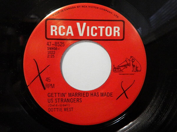加7” Dottie West Gettin Married Has Made Us Strangers / It Just Take 478525 RCA Victor /00080