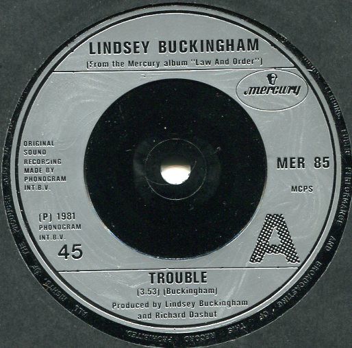 【中古】英7” Lindsey Buckingham Trouble MER85 Mercury /00080