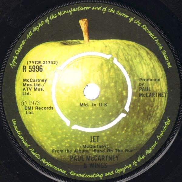 【中古】英7” Wings Jet R5996 Apple Records /00080